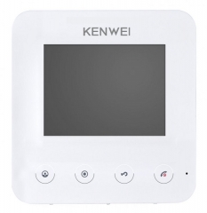 Цветной монитор видеодомофона Kenwei KW-E401FC белый