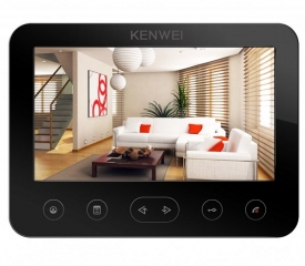 Цветной монитор видеодомофона Kenwei KW-E706FC-W100 черный