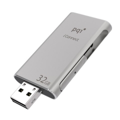 USB флеш-накопитель PQI iConnect для устройств Apple 32Gb серый