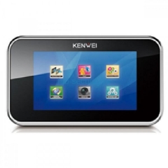 Цветной монитор видеодомофона Kenwei KW-S702TC черный тач скрин