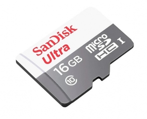 Карта памяти SanDisk microSDHC 16Gb UHS-I Ultra Class10 (80MB)