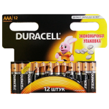 Батарейки AAA DURACELL LR03 BL12 (набор из 12 батареек)