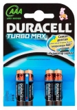 Батарейки AAA DURACELL TURBO MAX LR03 BL4 (набор из 4 батареек)
