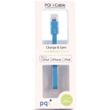 Переходник USB/Lightning PQI с замочком 20 см голубой