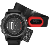 Спортивные часы Garmin Fenix 3 Sapphire HR серый с черным силиконовым браслетом HRM-Run