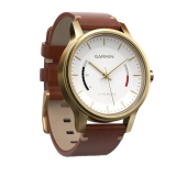 Умные часы Garmin Vivomove Premium со стальным корпусом и кожаным ремешком, золотистые